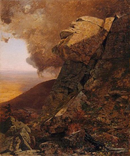 Jervis Mcentee A Cliff in the Katskills Spain oil painting art